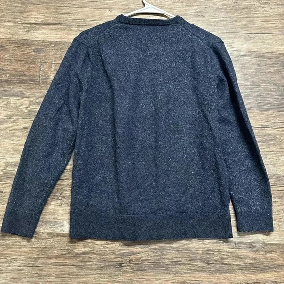 Fairlane 100% Merino Wool Blue V-Neck Sweater Mens Size Large - Picture 2 of 3
